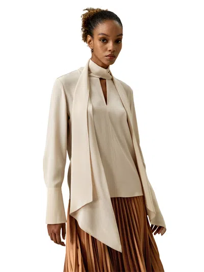 Lilysilk Silk Statement Blouse For Women In Neutral