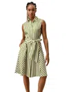 Lilysilk Silk Striped Sleeveless Dress In Multi