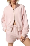 Lilysilk Silkerry Oversized Heirloom '89 Zip Stand Collar Jacket In Pink