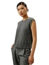Lilysilk Sleeveless Cashmere Vest In Medium Gray