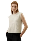 Lilysilk Sleeveless Cashmere Vest In White