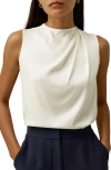 Lilysilk Sleeveless Minimalist Silk Top In White