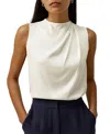 Lilysilk Sleeveless Minimalist Silk Top In White