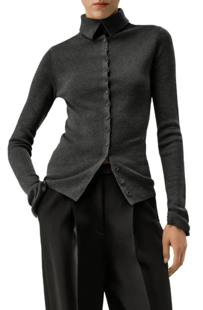 Lilysilk Slim Fit Silk Cashmere Sweater In Green