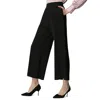 Lilysilk Smooth Silk Wide Leg Cropped Pants Classy In Black
