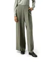 Lilysilk Stretch Silk Wide-leg Pants In Green