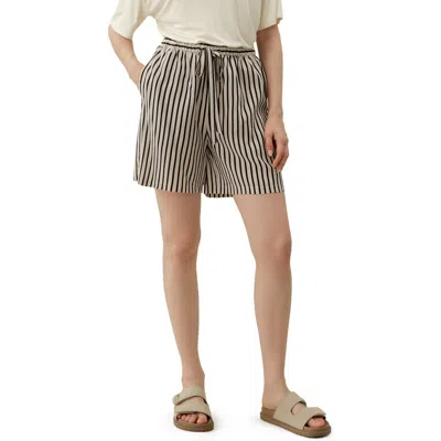 Lilysilk Striped Silk Shorts In Multi