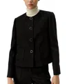 Lilysilk Tailored Silk Boxy Jacket In Black