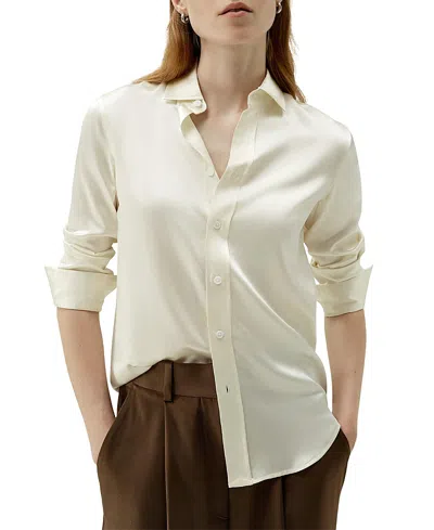 Lilysilk Tailored Silk Shirt In White