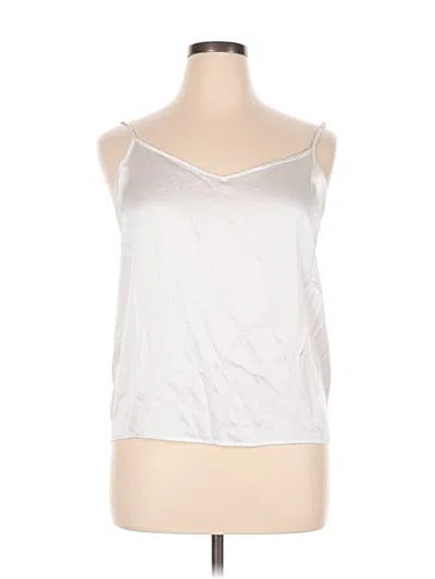 Pre-owned Lilysilk Tank Top Silver Halter Neckline Tops