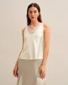 Lilysilk The Armeria Lace Tank For Women In Beige