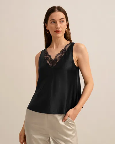 Lilysilk The Armeria Lace Tank For Women In Black