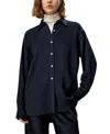 Lilysilk The One Relaxed Fit Silk Shirt In Blue