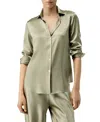 Lilysilk Timeless Silk Charmeuse Shirt In Gray