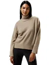 Lilysilk Turtleneck Relaxed-fit Cashmere Sweater For Women In Neutral