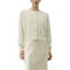 Lilysilk Ultra-soft Brushed Cashmere Cardigan In White