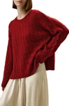 Lilysilk Ultrafine Merino Wool Crewneck Sweater In Red