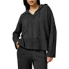 LILYSILK LILYSILK V NECK WOOL-CASHMERE BLEND HOODIE FOR WOMEN