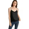 Lilysilk V Neckline Silk Camisole With Spaghetti Straps In Black