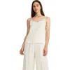 Lilysilk V Neckline Silk Camisole With Spaghetti Straps In Ivory