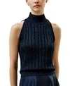 Lilysilk Wild Silk Sleeveless Sweater In Blue
