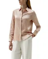 Lilysilk Women's Basic Concealed Placket Silk Shirt In Pink