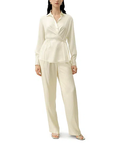 Lilysilk Convertible Silk Charmeuse Shirt In Multi