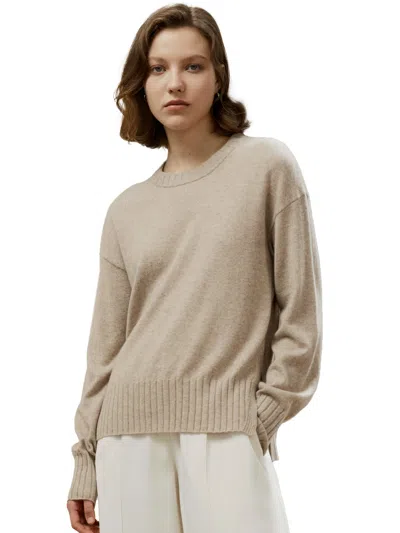 Lilysilk Women's Crew Neck Cashmere Sweater In Neutral