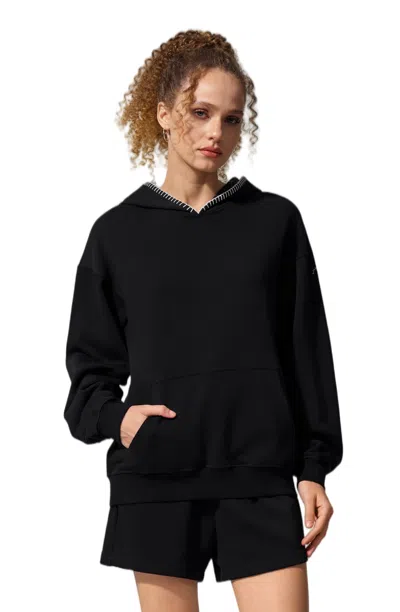 Lilysilk Women's Seamflow Douceur Hoodie In Black