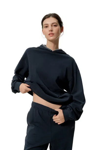 Lilysilk Women's Seamflow Douceur Hoodie In Black