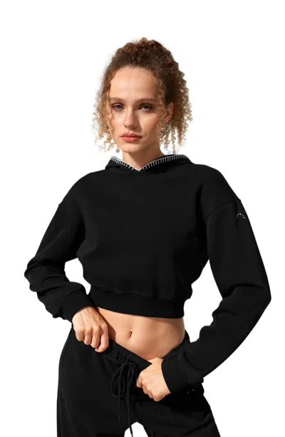 Lilysilk Women's Seamflow Poise Pullover In Black