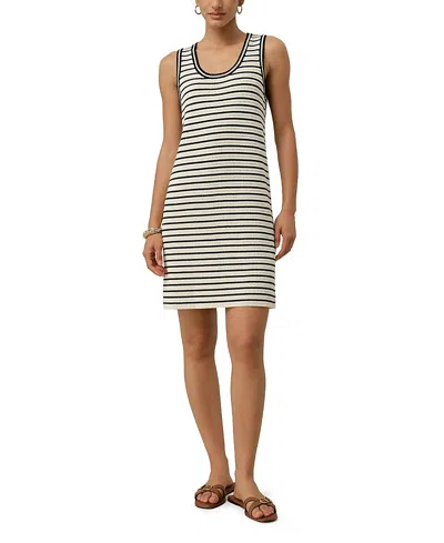 Lilysilk Toscana Striped Pointelle Dress In Green