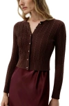 Lilysilk X Lydia Millen The Hawthorn Cardigan In Brown