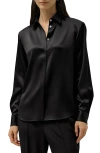 Lilysilk X Lydia Tomlinson Bianca Shirt In Black