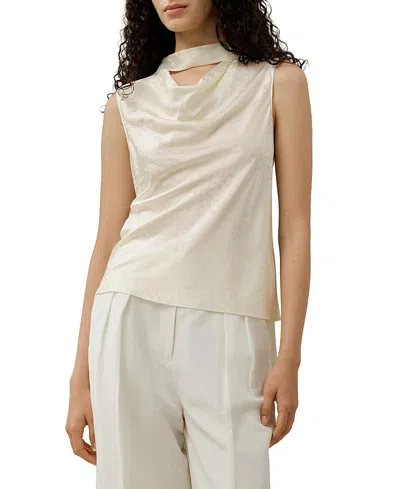 Lilysilk Ying Jacquard Silk Tank In White