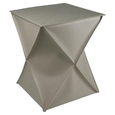 Pre-owned Limac Design Large Modern Leather Laundry Basket Clexi By  In Gray