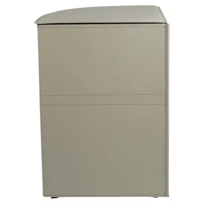 Pre-owned Limac Design Modern Corner Laundry Basket Simon By  In Leather And Cotton In Gray