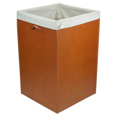 Pre-owned Limac Design Square Laundry Basket David Deluxe In Brown
