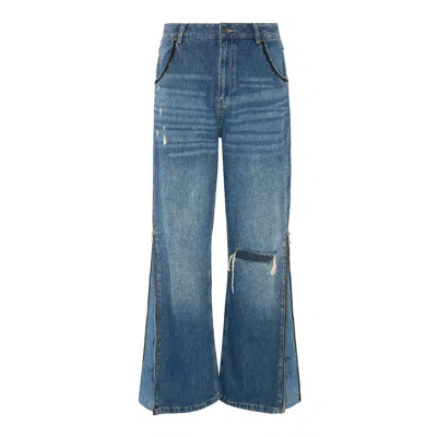 Limar Blue Side-zip Sketch Denim