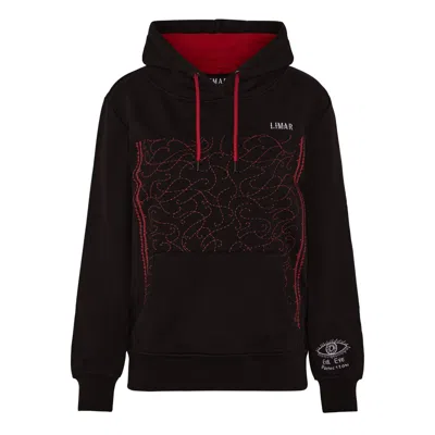 Limar Women's Black / Red Silent Flame Black Hoodie In Brown