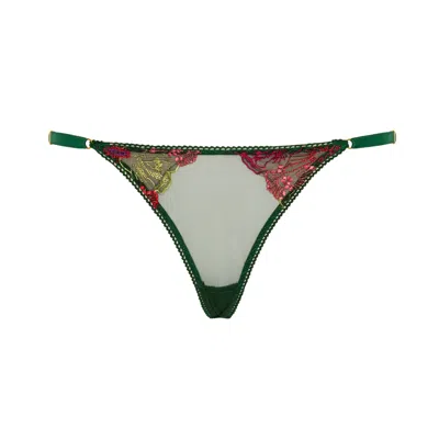 Limar Women's Green / Pink Wild Garden G-string