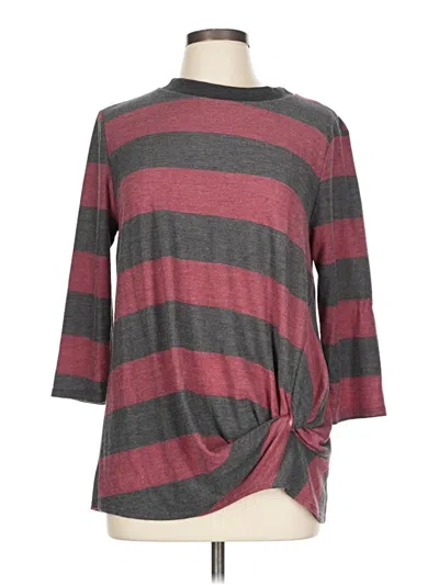 Pre-owned Lime N Chili 3/4 Sleeve T-shirt In Burgundy