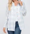 Lime N Chili Cotton Gauze Checkered Shirt - Plus In Blue/white In Blue
