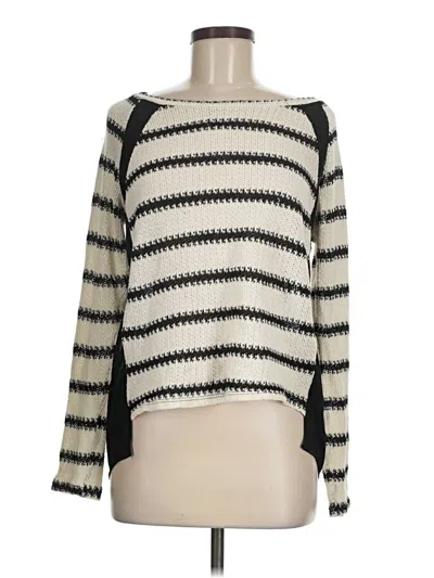 Pre-owned Lime N Chili Long Sleeve Top Black Boatneck Tops