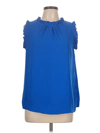 Pre-owned Lime N Chili Sleeveless Blouse In Blue