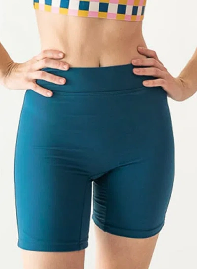 Lime Ricki Swimwear Bike Short In Indigo