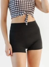 Lime Ricki Swimwear Boy Short In Black