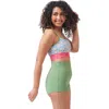 Lime Ricki Swimwear Bralette In Daisy Patch