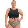 Lime Ricki Swimwear High-waist Bottom In Cheetah