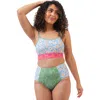 Lime Ricki Swimwear High-waist Bottom In Daisy Patch